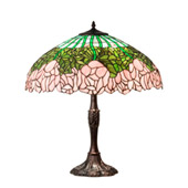 Tiffany Cabbage Rose 26" High Table Lamp - Meyda 232802