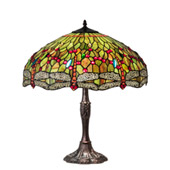 Tiffany Hanginghead Dragonfly 26" High Table Lamp - Meyda 232805