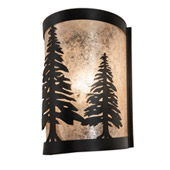 Rustic Tall Pines 8" Wide Wall Sconce - Meyda 235698