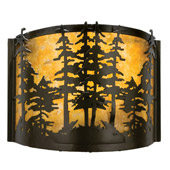 Rustic Tall Pines Wall Sconce - Meyda 23824