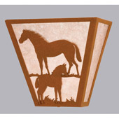 Rustic Mare & Foal Wall Sconce - Meyda 23921