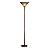 Craftsman/Mission Dirk Van Erp Mica Torchiere Floor Lamp - Meyda Tiffany 23961