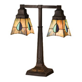 Craftsman/Mission Mackintosh Leaf Table Lamp - Meyda Tiffany 24284