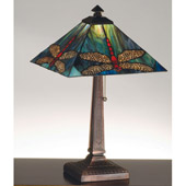 Craftsman/Mission Prairie Dragonfly Table Lamp - Meyda 26290