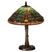 Tiffany Dragonfly W/ Twisted Fly Mosaic Base  Accent Lamp - Meyda 26683