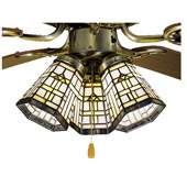 Craftsman/Mission Arrowhead Fan Light Shade - Meyda 27461