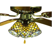 Tiffany Fishscale Fan Light Shade - Meyda 27470