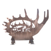 Rustic Moose Antler Log Holder - Meyda 29076