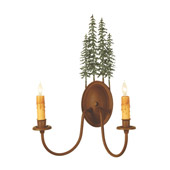 Rustic Tall Pines Wall Sconce - Meyda 29463