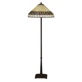 Tiffany Greek Key Floor Lamp - Meyda 29503