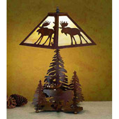 Rustic Moose Table Lamp - Meyda Tiffany 29575