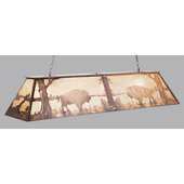 Rustic Buffalo Mica Billiards Lamp - Meyda Tiffany 30148