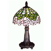 Tiffany Cabbage Rose Mini Lamp - Meyda 30312