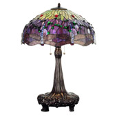 Tiffany Hanginghead Dragonfly Table Lamp - Meyda 31112