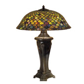 Tiffany Fishscale Table Lamp - Meyda 31115
