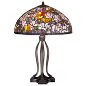 Tiffany Magnolia Table Lamp - Meyda 31146