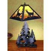Rustic Lone Deer Table Lamp - Meyda 32551