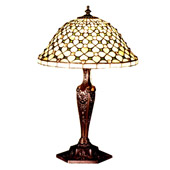 Tiffany Diamond & Jewel Table Lamp - Meyda 37782