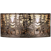 Rustic Tall Pines Wall Sconce - Meyda 48082