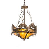 Rustic Catch Of The Day 18" Wide Inverted Pendant - Meyda 50163