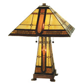 Craftsman/Mission Sierra Prairie Table Lamp - Meyda Tiffany 50805