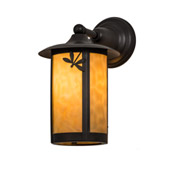 Fulton 8" Wide Dragonfly Solid Mount Wall Sconce - Meyda 54157