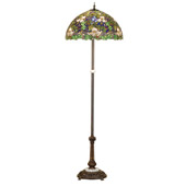 Tiffany Trillium & Violet Floor Lamp - Meyda 65445
