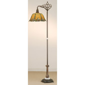 Tiffany Duffner & Kimberly Shell & Diamond Bridge Arm Floor Lamp - Meyda 65830