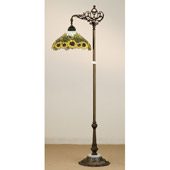 Tiffany Sunflower Wild Bridge Arm Floor Lamp - Meyda 65834