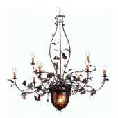 Rustic Acorn & Oak Leaves Nine Light Chandelier - Meyda Tiffany 69619