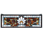Tiffany Ellsinore Transom Beveled Stained Glass Window - Meyda 73063