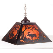 Rustic Moose Hanging Lamp - Meyda Tiffany 73342