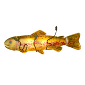 Casual Brown Trout Fused Glass Wall Sconce - Meyda 81712