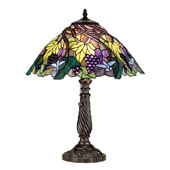 Tiffany Spiral Grape Table Lamp - Meyda 82303