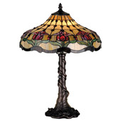 Tiffany Colonial Tulip Table Lamp - Meyda 82319