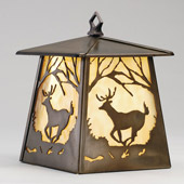 Rustic Deer Lantern Hanging Lamp - Meyda Tiffany 82637