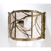 Rustic Whispering Pines Wall Sconce - Meyda 98133