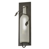 Casual Tuscan Vineyard Frosted White Wine Bottle Pocket Wall Sconce - Meyda 99374