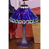 Tiffany Purple Peacock Table Lamp - Paul Sahlin Tiffany 701