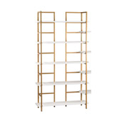 Contemporary White And Gold White And Gold Shelving Unit - ELK Home 351-10204