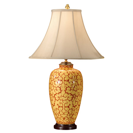 Wildwood 8974 Red on Yellow Table Lamp