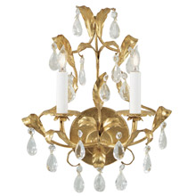 Wildwood 2214 Crystal and Gold Wall Sconce