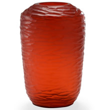 Wildwood 301098 Sesse Large Red Hand Shaved Glass Vase