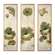 Wildwood 395139 Lotus Blossom Set of 3 Paintings