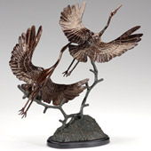 Traditional Cranes Take Off Sculpture - Wildwood 295113