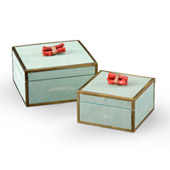 Coral Boxes (Set Of 2) - Green - Wildwood 300889