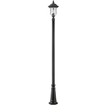 Z-Lite 533PHM-519P-BK Armstrong Outdoor Complete Post Light Fixture