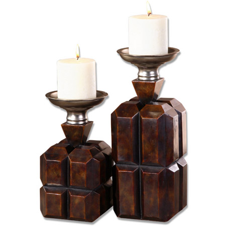 Alvaro Set of Two Candle Holders