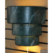 Justice Design 2225-STOV Small Terrace Outdoor Wall Sconce with Verde Marble Faux Finish