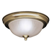Brass Finished Close-to-Ceiling Light Fixtures